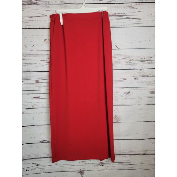 Leslie Belle Red Black Velvet Collar 2-Piece Formal Work Skirt & Jacket Size 8 - Picture 14 of 16